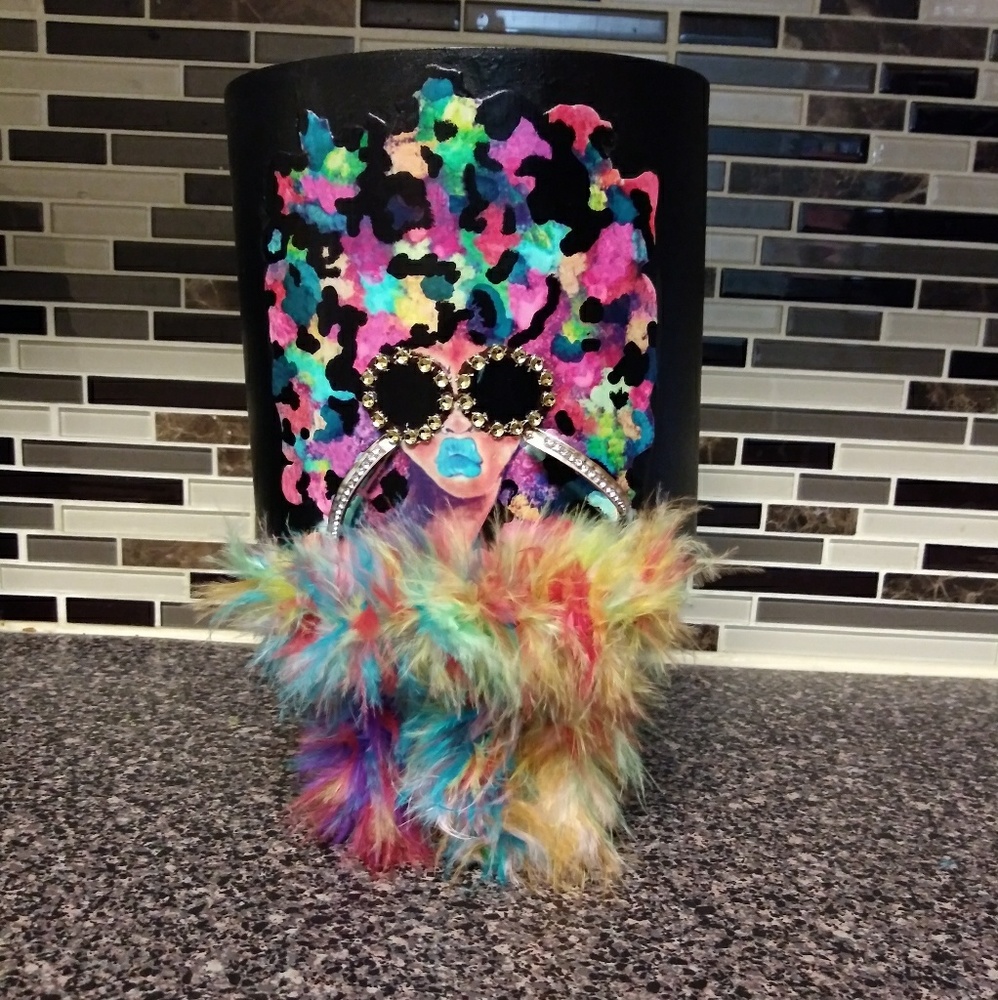 Custom one of a kind lamps, coffee cups, champagne